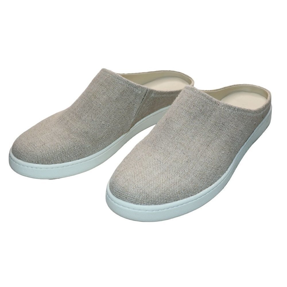 Vince Mules Canvas Vianne Natural Beige Comfort Shoes‎ Womens Size 9.5 NEW